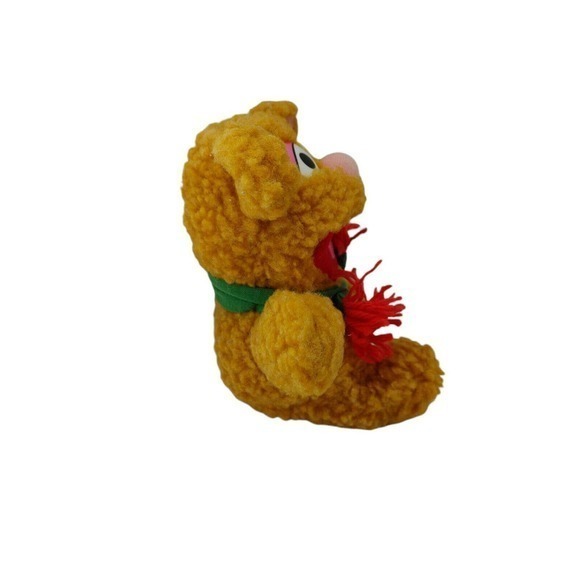 Vintage 1987 Henson Associates Baby Fozzie 9" Plush‎ Bear Red Green Scarf Toy - Picture 3 of 6